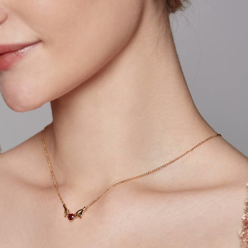 "Dedication Of Love" Heart Cut Necklace