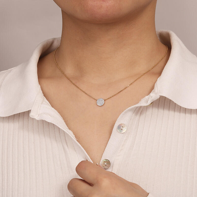 "This Will Be" Round Cut Cluster Necklace