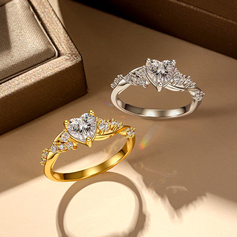 Jeulia Olivetta Bague Cœur Personnalisée Torcée