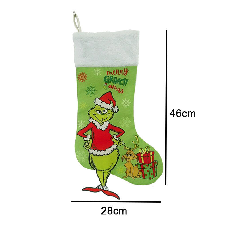 Personalized Green Monster Christmas Stockings Custom Embroidered with Your Name Fun Gifts for Friends