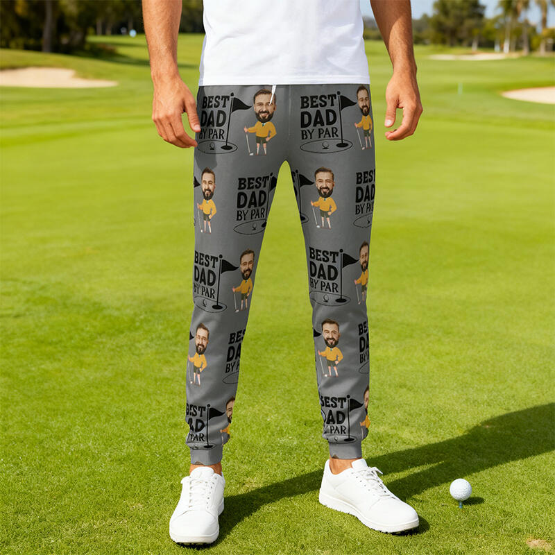 Pantalón deportivo unisex personalizado con foto. Regalo ideal para papá amante del golf.