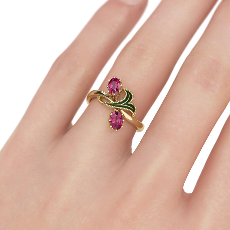 Jeulia Anillo Con Dos Tonos En Plata De Ley