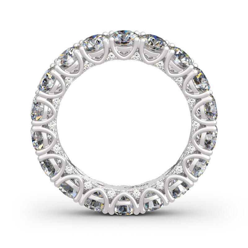 Jeulia Anillo De Infinito De Talla Redonda En Plata De Ley