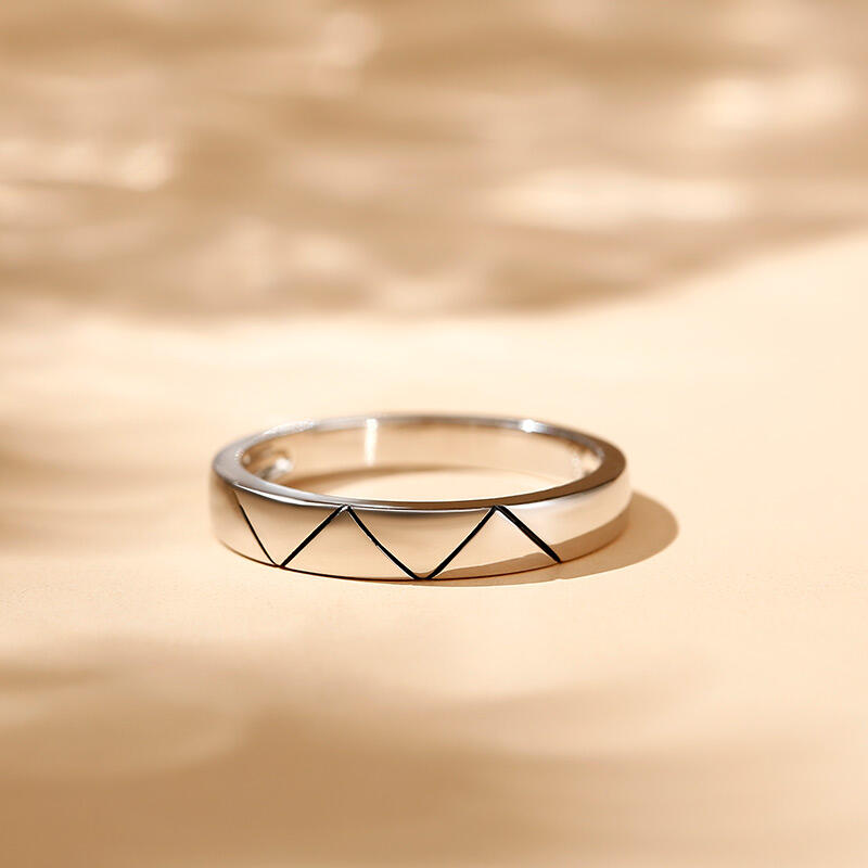 Jeulia Anillo para hombre de plata de ley de diseño clásico