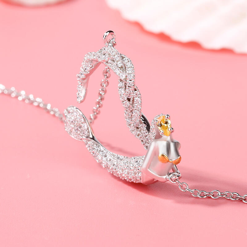 Jeulia Colar simples de presente de sereia de prata esterlina para o dia dos namorados