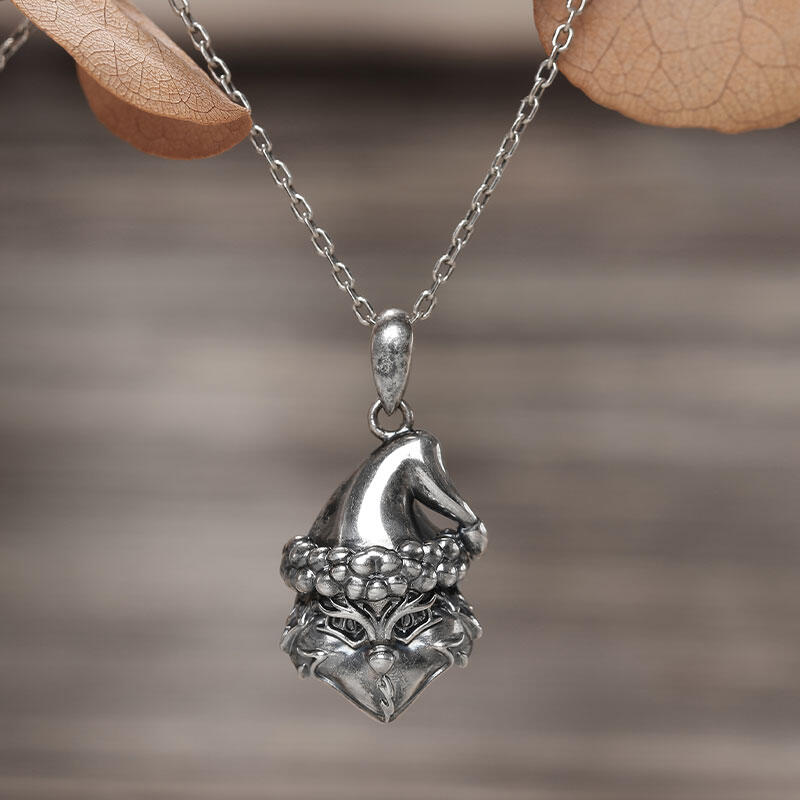 Jeulia "Christmas Monster" Sterling Silver Necklace