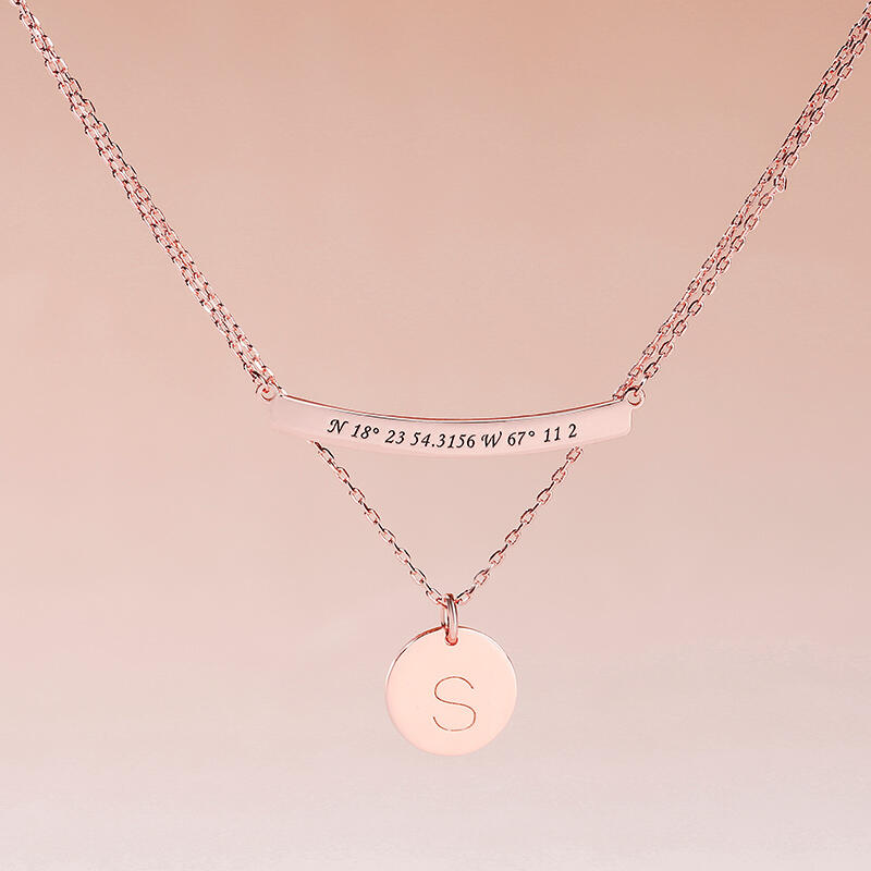 Jeulia Initial Personalized Sterling Silver Necklace