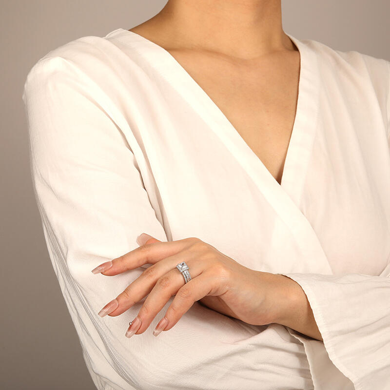 "Like Your Love" Radiant Cut Halo Engagement Ring