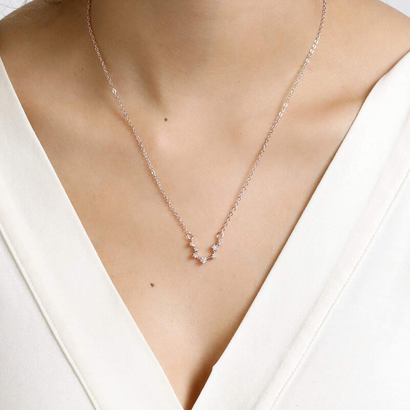 Jeulia Constellation Necklace With Stones Sterling Silver