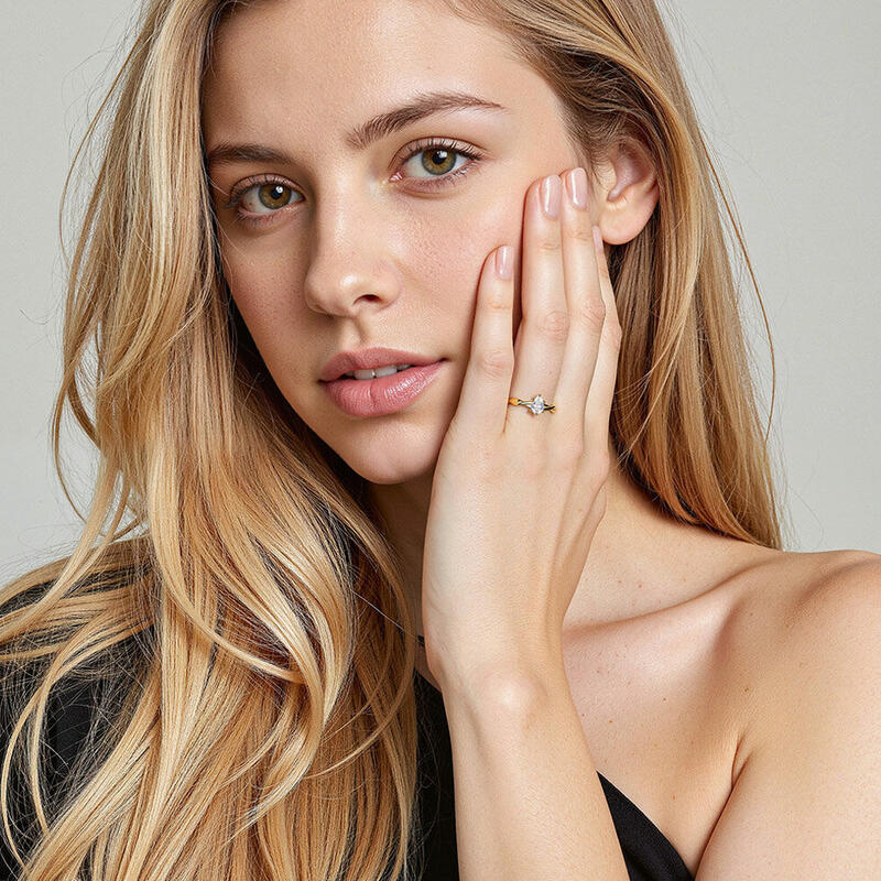 "Alles Für Sie" Solitär-Verlobungsring 0,5 ct Birnen-Schliff