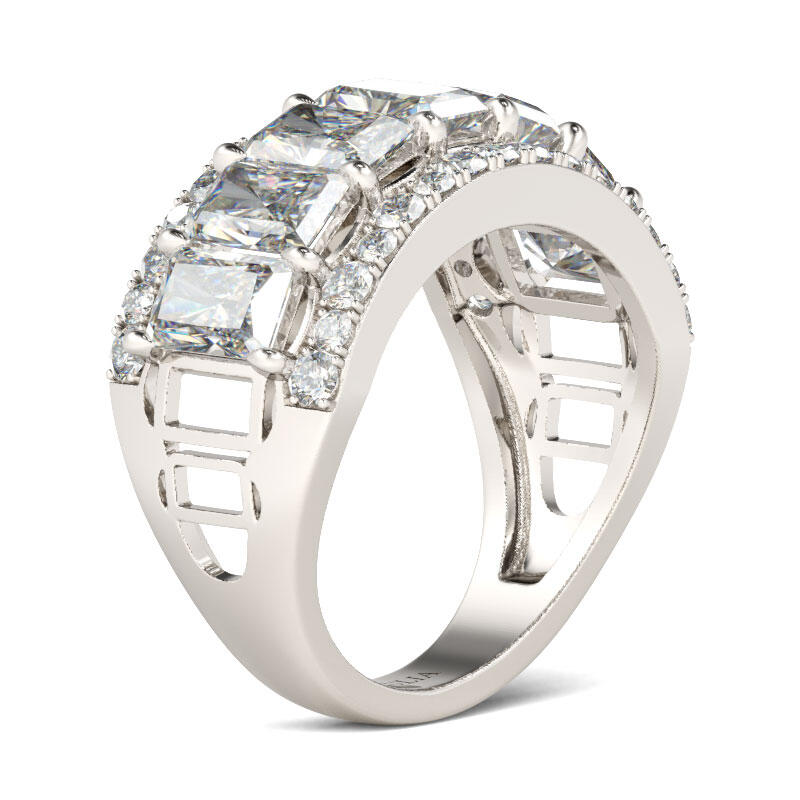 Jeulia Alianza Para Mujer De Talla Radiante En Plata De Ley