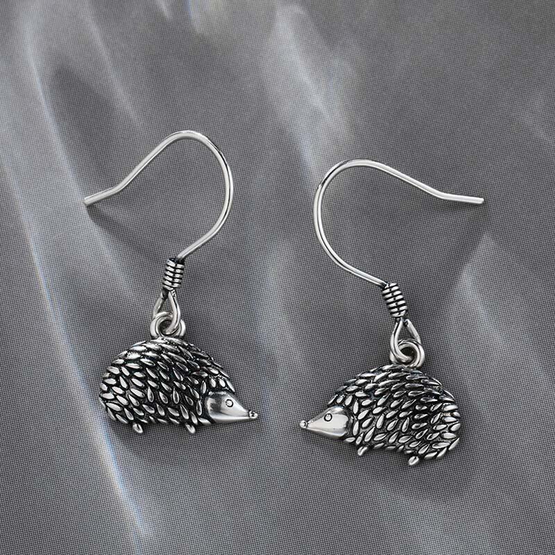 Jeulia Hedgehog Design Sterling Silver Earrings