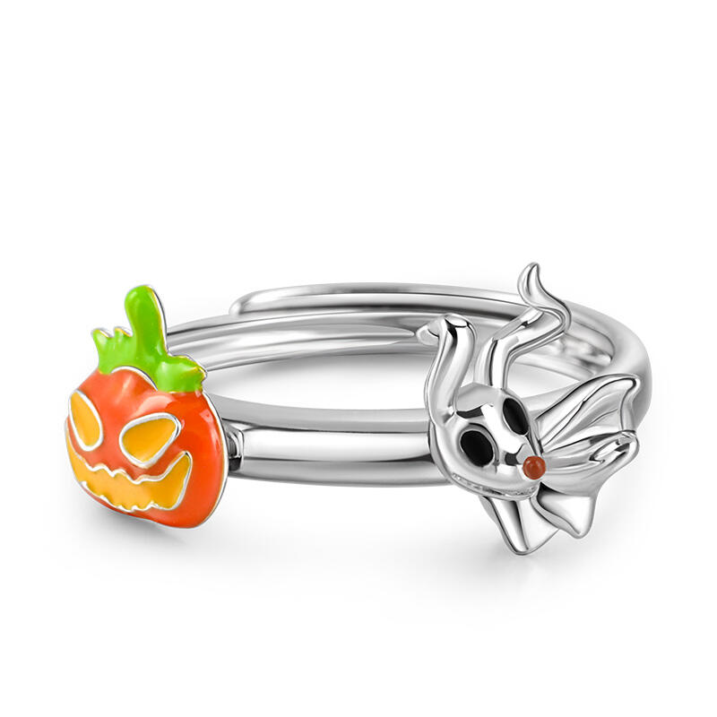 Jeulia "Play with it" Enamel Adjustable Sterling Silver Ring