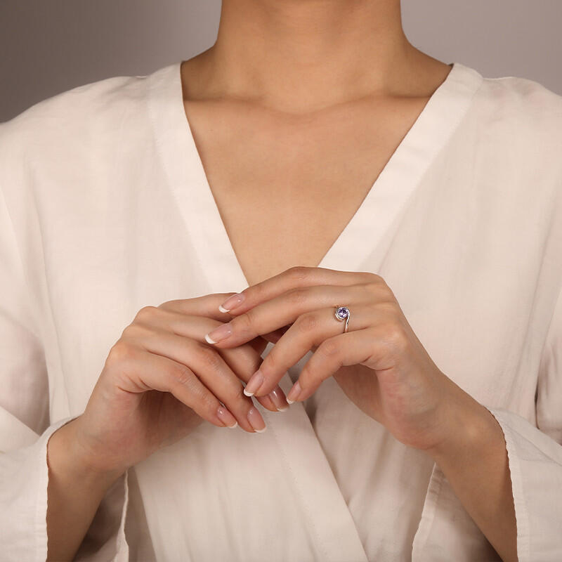 "Our True Destiny" 0.6ct Round Cut Solitaire Engagement Ring