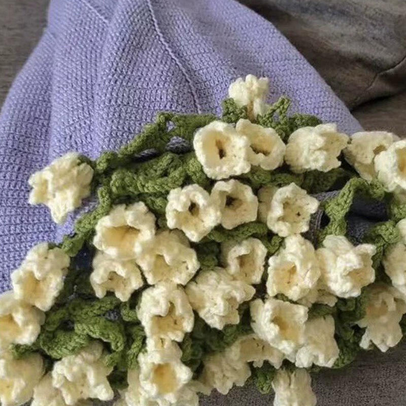 ローズブーケ ブランケット バラ花束 毛布 かぎ針編み