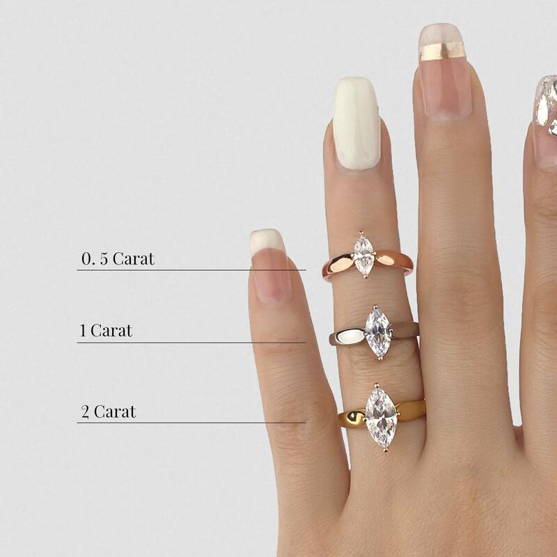 "Always Love You" 1ct Marquise Cut Solitaire Engagement Ring