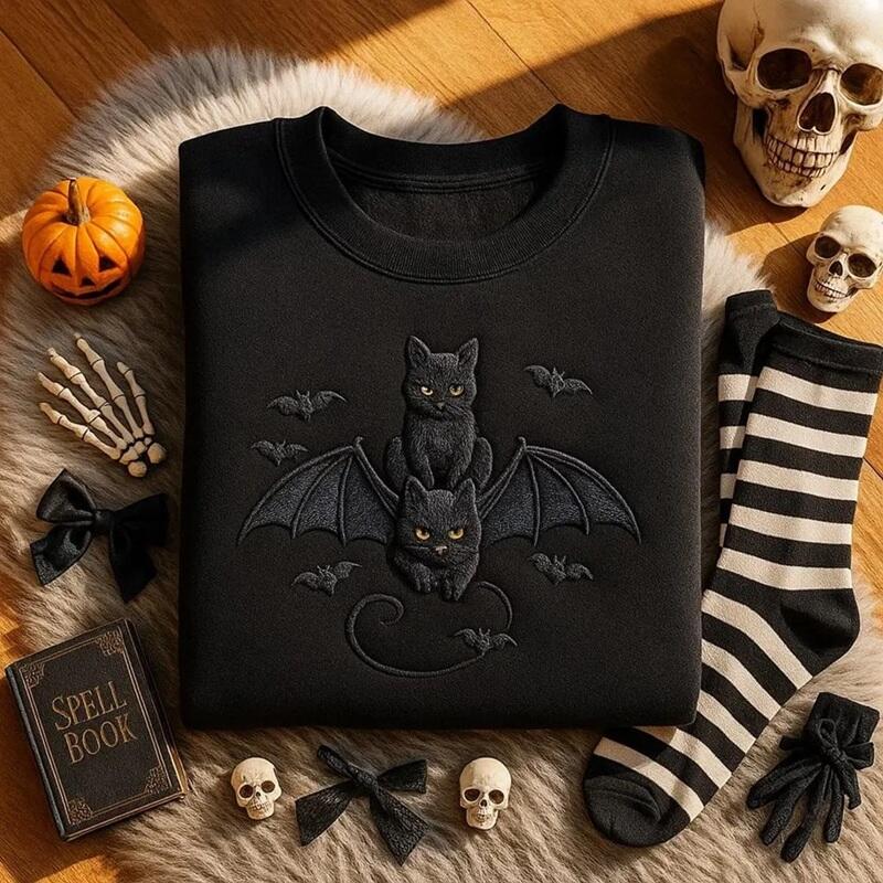 Sweat-shirt personnalisé brodé cadeau d'Halloween idéal pour les amis et la famille