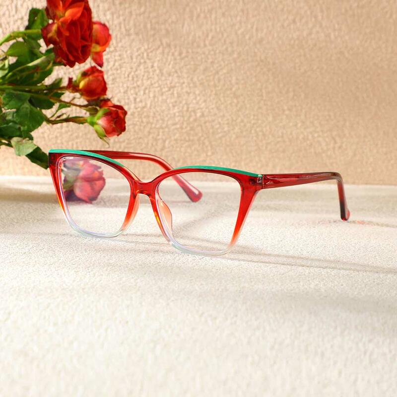 Lunettes de Vue Gill Cat Eye Rouge 