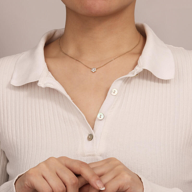 "Kleine Sterne" Rundschliff-Halskette