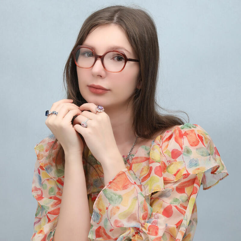 Carter Geometrische Orange Brille