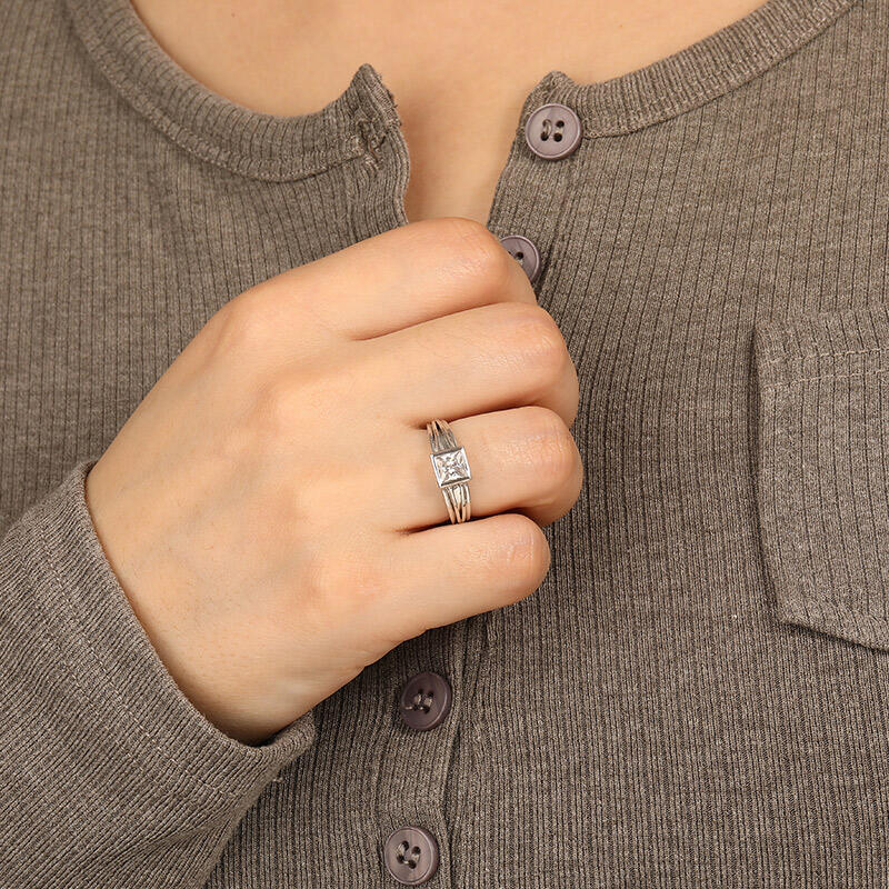 "Wake Up My Mind" Princess Cut Solitaire Engagement Ring