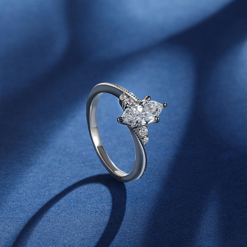 Jeulia Custom Marquise Cut Engagement Ring With Birthstone