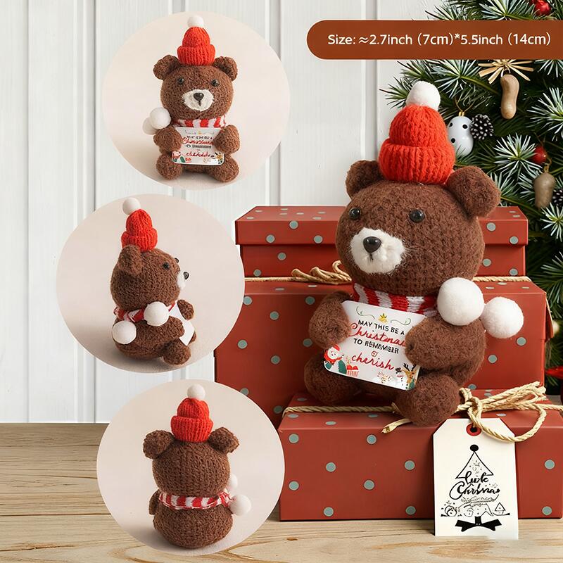 Handgefertigte Häkelkartoffel-Puppe mit positiver Energie lustiges Geschenk zu Weihnachten