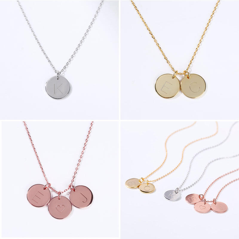 Jeulia Initial Necklace Sterling Silver