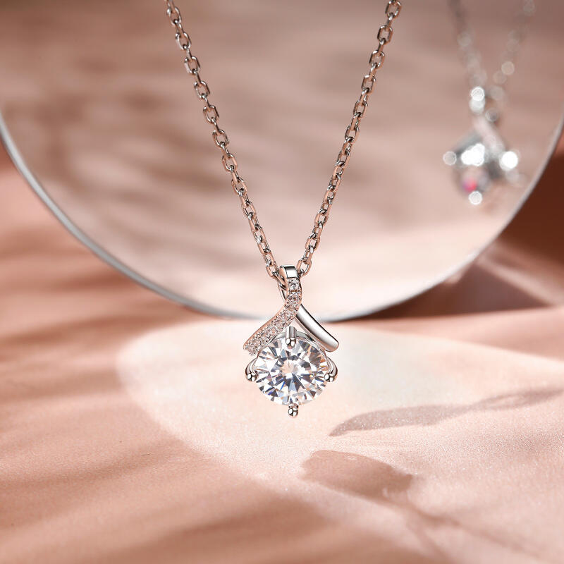 Jeulia Collier Torsion Coupe Ronde Argent Sterling