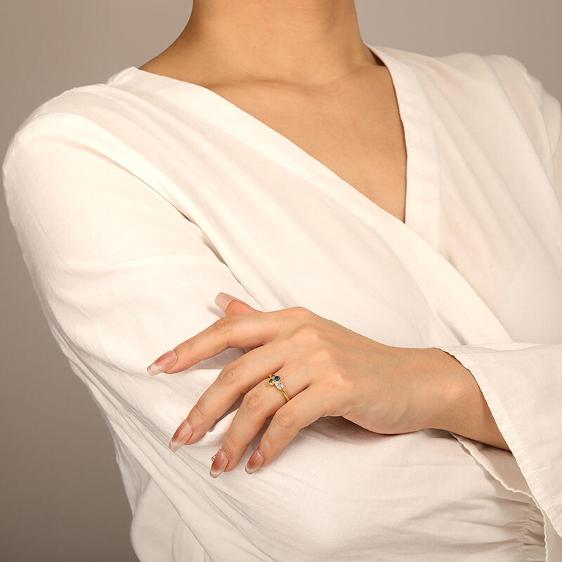 "Enchanted Forest" Stackable Cluster Dainty Ring