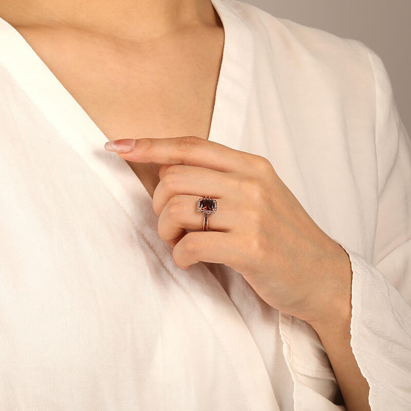 "Forever Promise" Radiant Cut Halo Engagement Ring