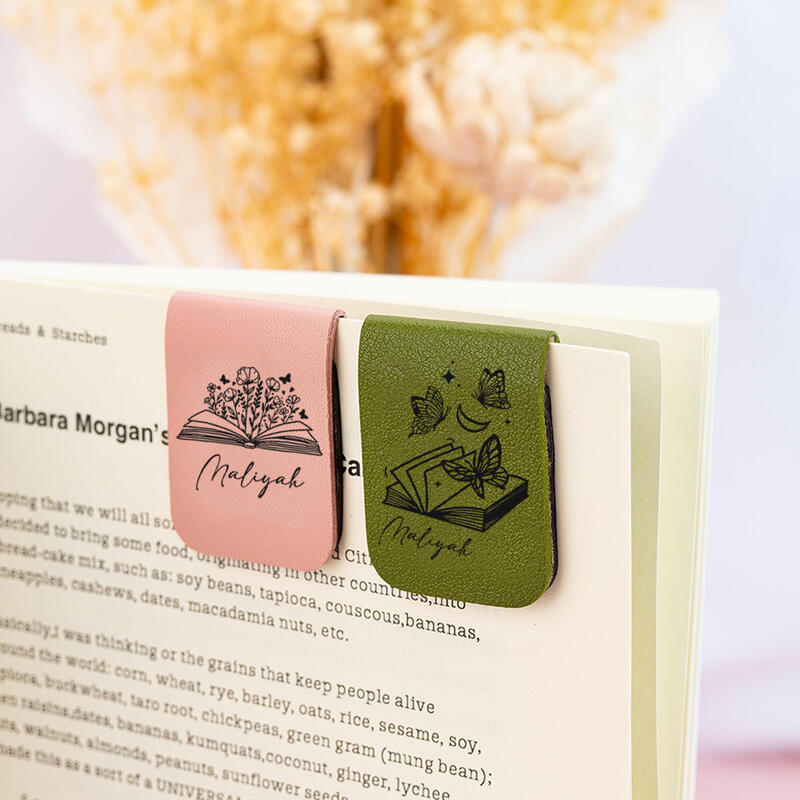 Segnalibro magnetico personalizzato in pelle PU Ottimo regalo per gli amanti della lettura