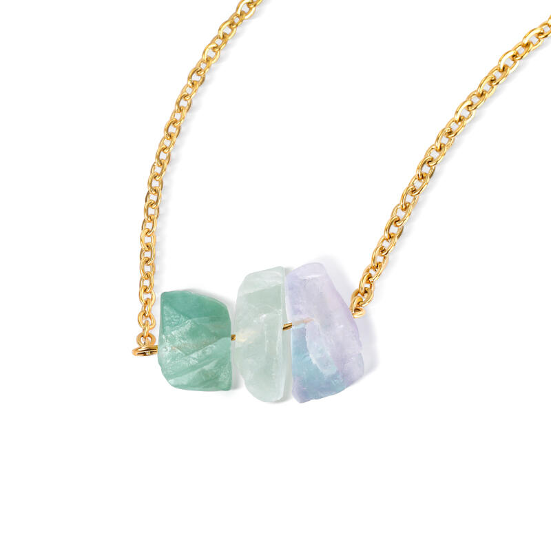 Jeulia "Energy Cleansing" Natural Fluorite Necklace