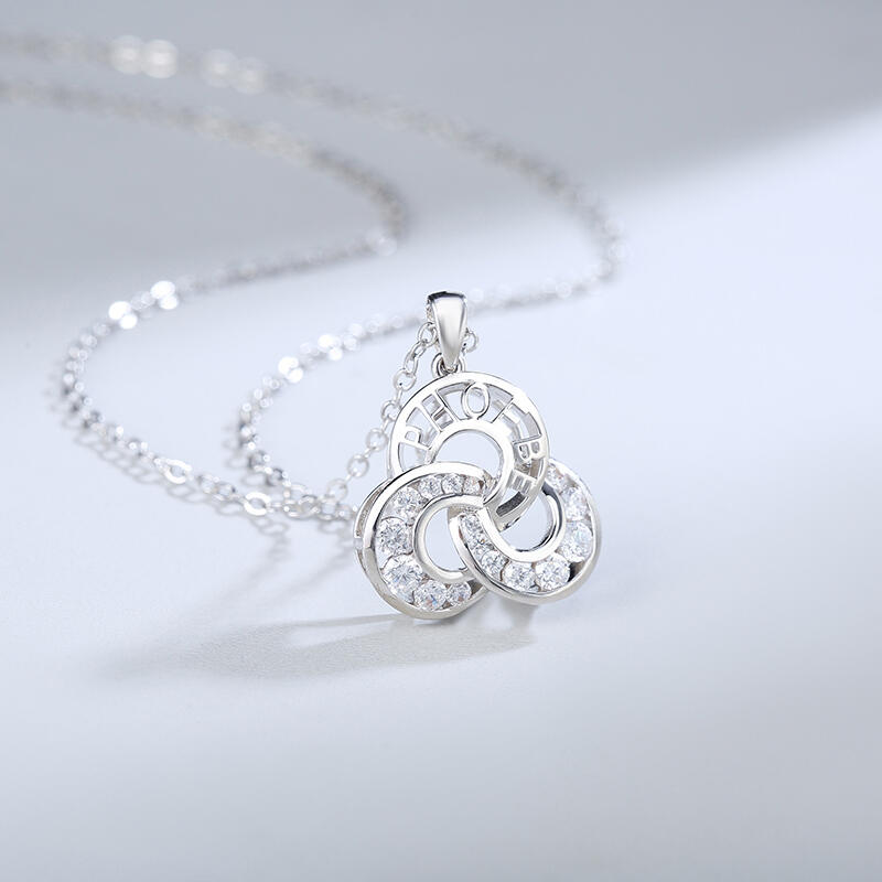 Jeulia "Hope" Personalized Sterling Silver Necklace