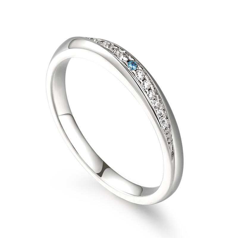 Jeulia "True Love is Forever" Sterling Silver Women's Band