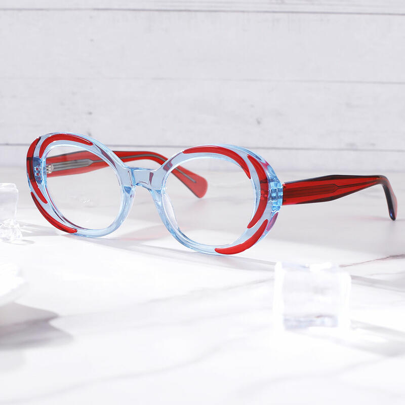 Otis Oval Red Glasses