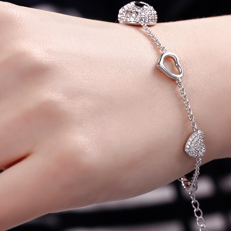 Jeulia "Pumpkin King" Skull Design Sterling Silver Bracelet  (195mm)