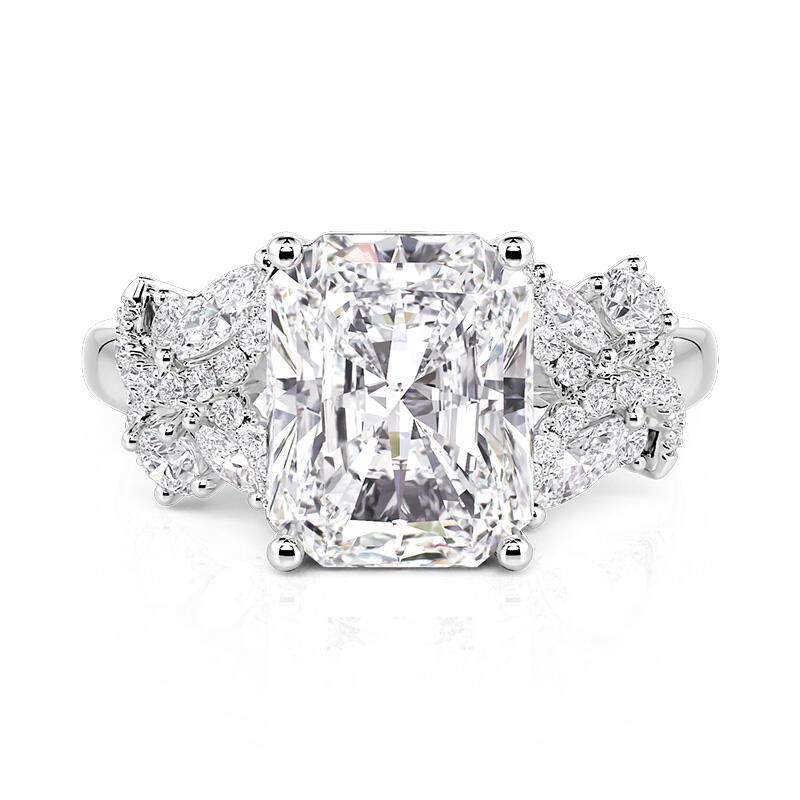 Jeulia Nature Inspired Twisted Princess Cut Engagement Ring