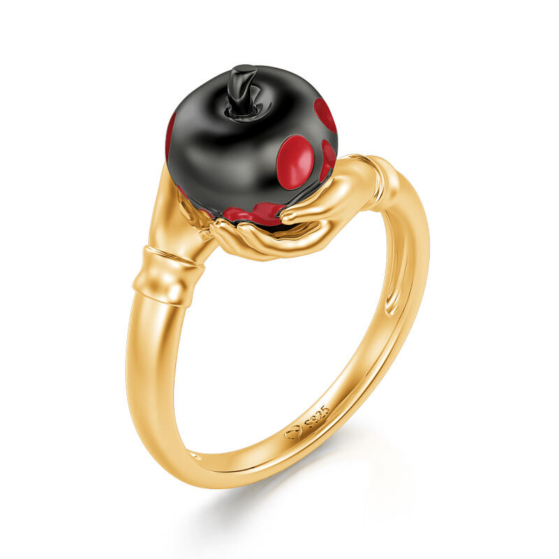 Jeulia Anillo con manzana venenosa en dos tonos de plata de ley