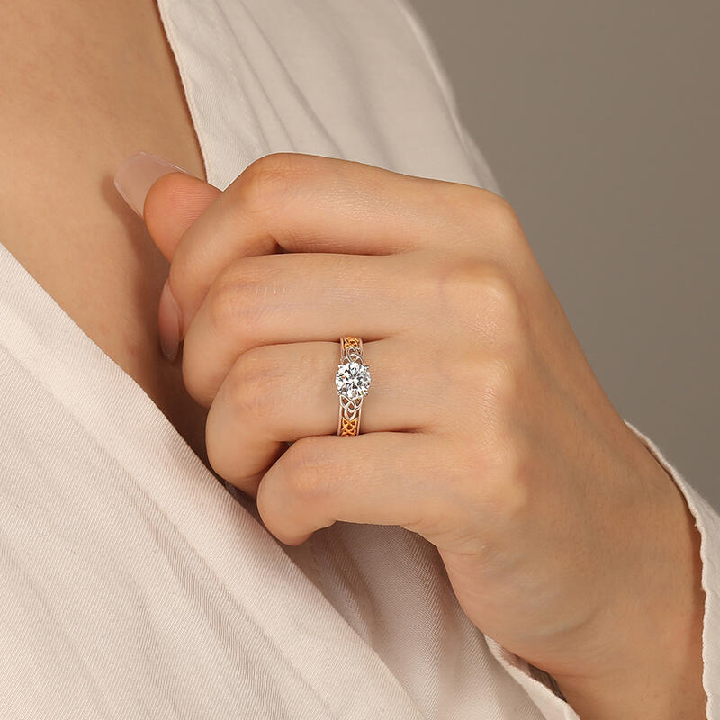 "Come As Expected" Round Cut Solitaire Engagement Ring