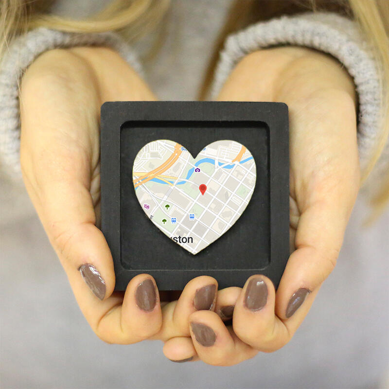 Personalized Map Mini 3D Printed Frame Cute Gift for Your Love