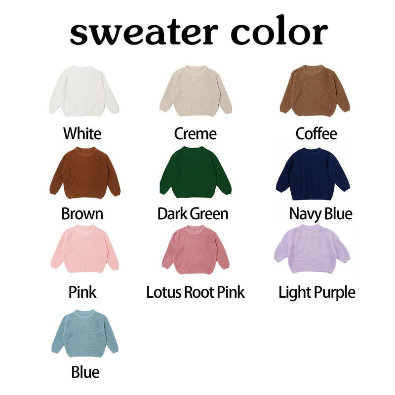 Personalized Letter Embroidered Sweater Creative Gift for Kids