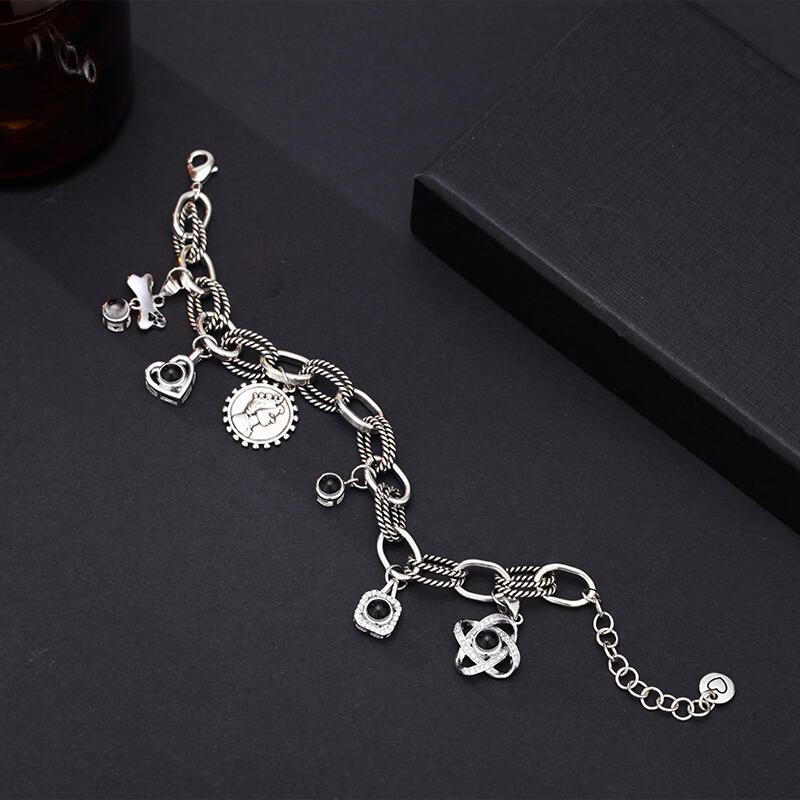 投影 写真 写真入れ ブレスレット チャーム