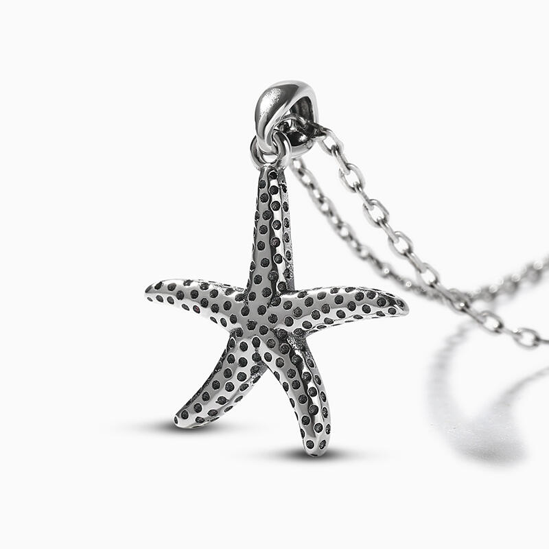 Jeulia "Starfish" Sterling Silver Necklace