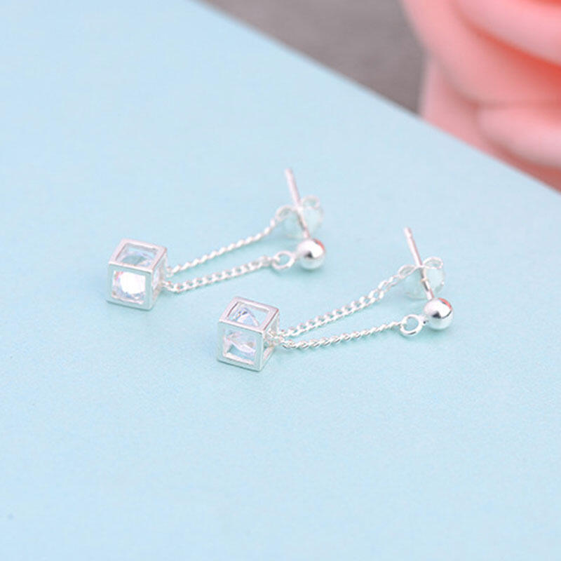 Jeulia Cubic Sterling Silver Earring Drops