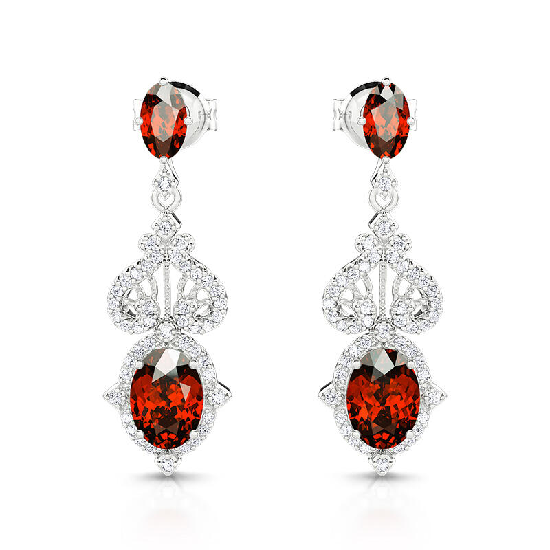 Jeulia "Eternal Flame" Sterling Silver Jewelry Set
