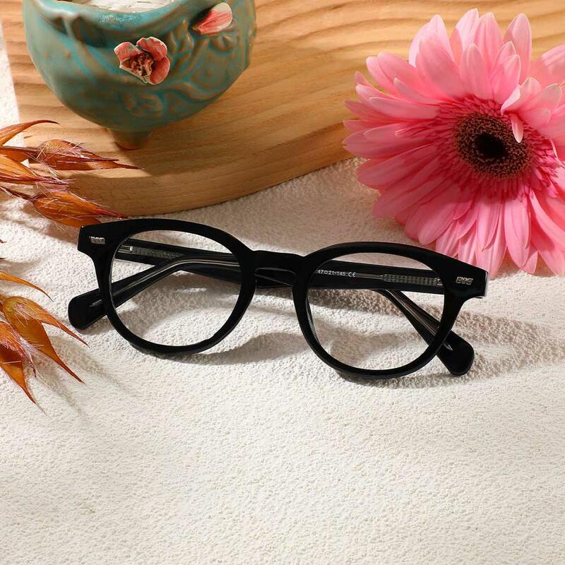 Daisy Runde Schwarze Brille
