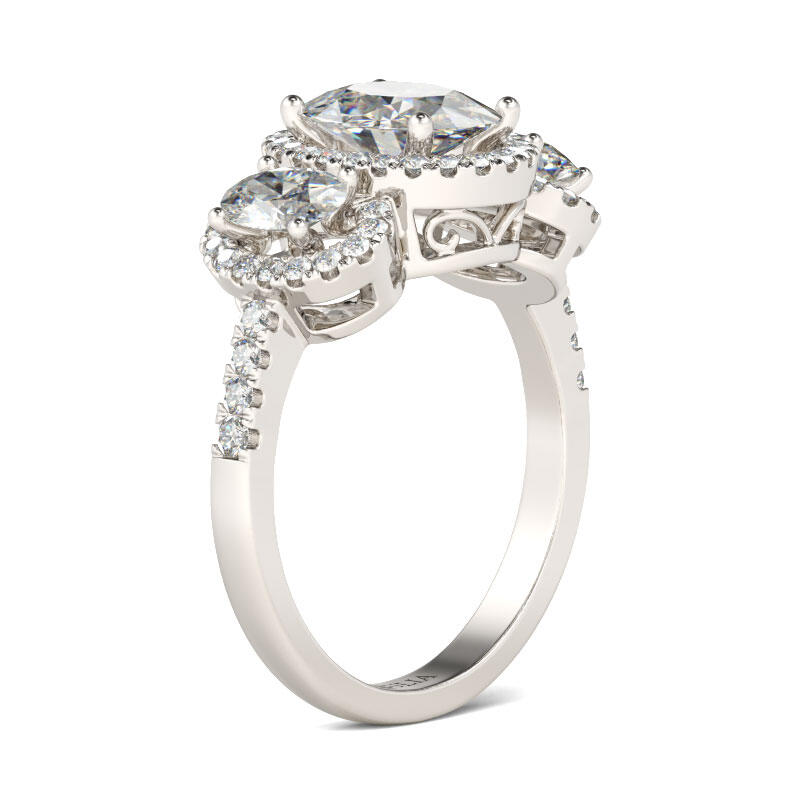 Jeulia Luxurious Oval Cut Sterling Silver Ring