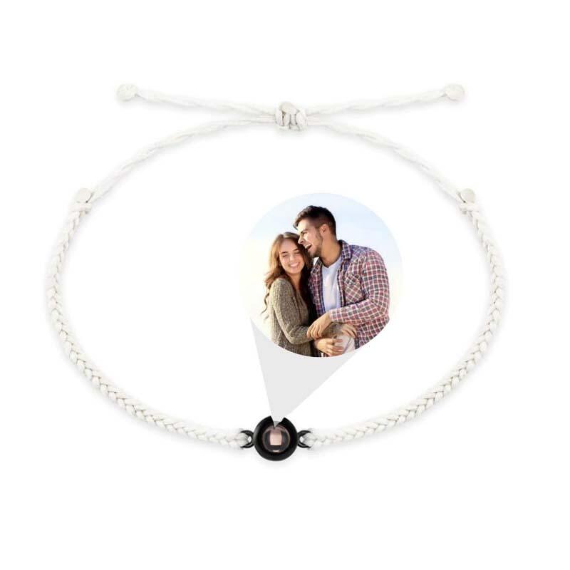 Bracelet de Projection Personnalisé Cercle Photo Pour Femmes et Hommes