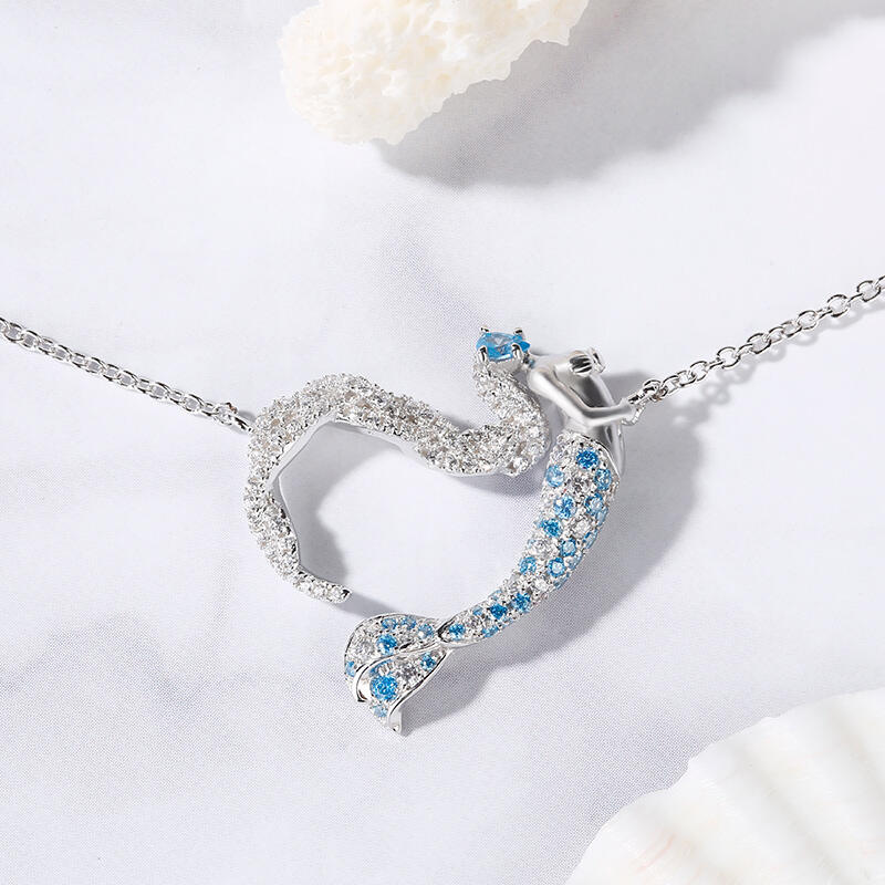 Jeulia Ocean's Light スターリングシルバー バレンタイン ギフト ネックレス